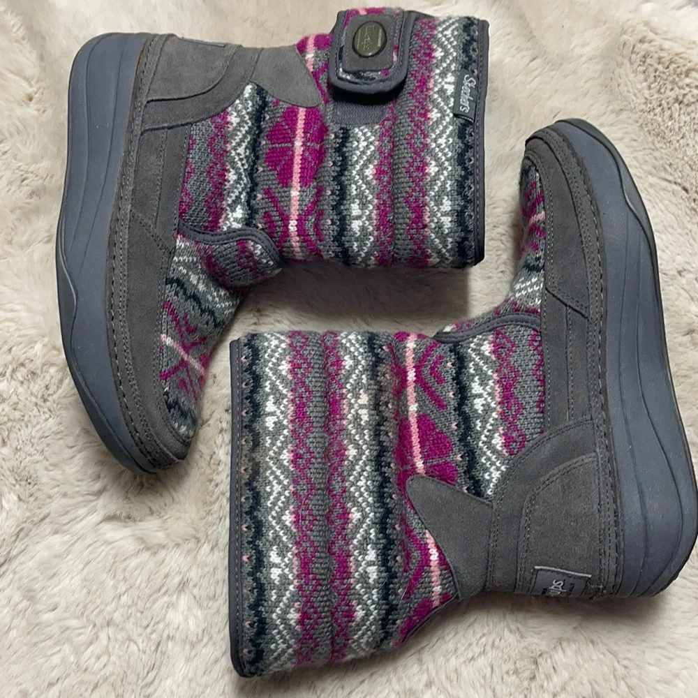Sketchers Tone Up Chalet Winter Boots Size 6